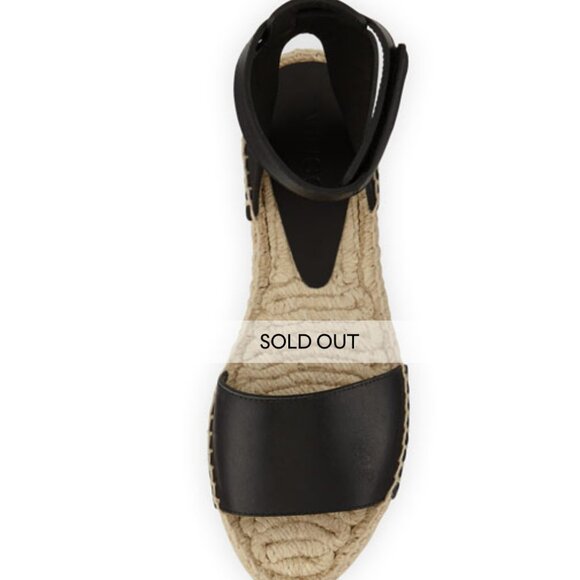 NWT Vince Edie Platform Espadrille Sandal, Black - Picture 3 of 16